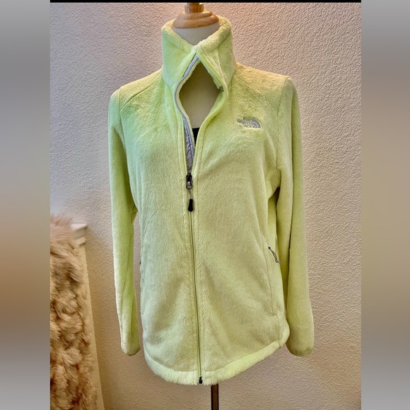 The North Face Osito Neon Yellow Fuzzy Jacket - Sz L/G - Picture 5 of 9
